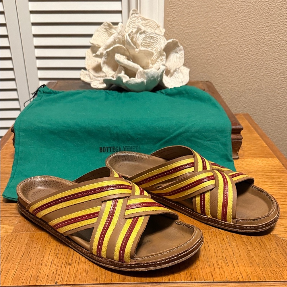 Mens Bottega Veneta Slides 43 Made in Italy